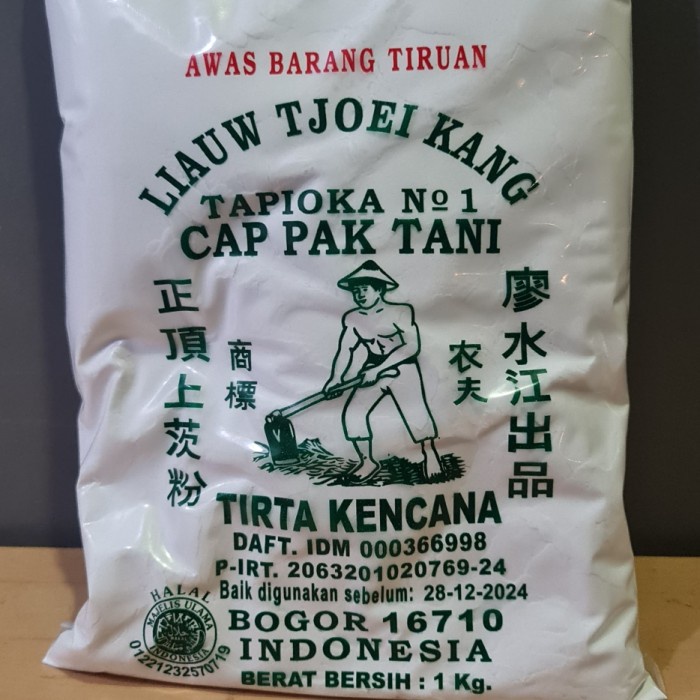 

[Big Sale] Sagu/Tepung Tapioka Liauw Tjoei Kang cap pak Tani 1kg