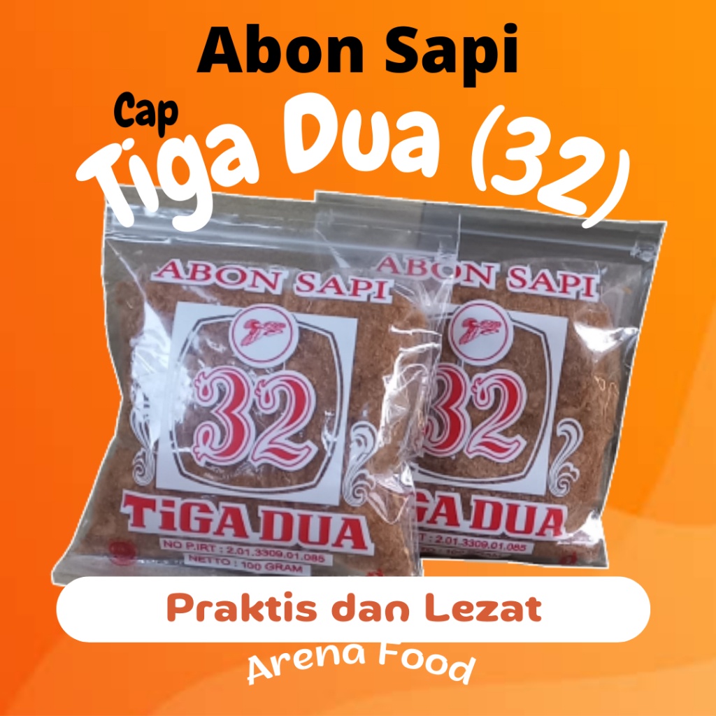 

Abon sapi cap 32 kemasan 100 gram