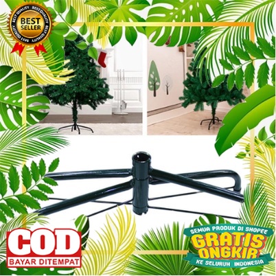 45/50Cm Dudukan Dasar Pohon Natal Braket Besi Lipat Penyangga Bawah Pohon Natal Dekorasi Natal// NAT