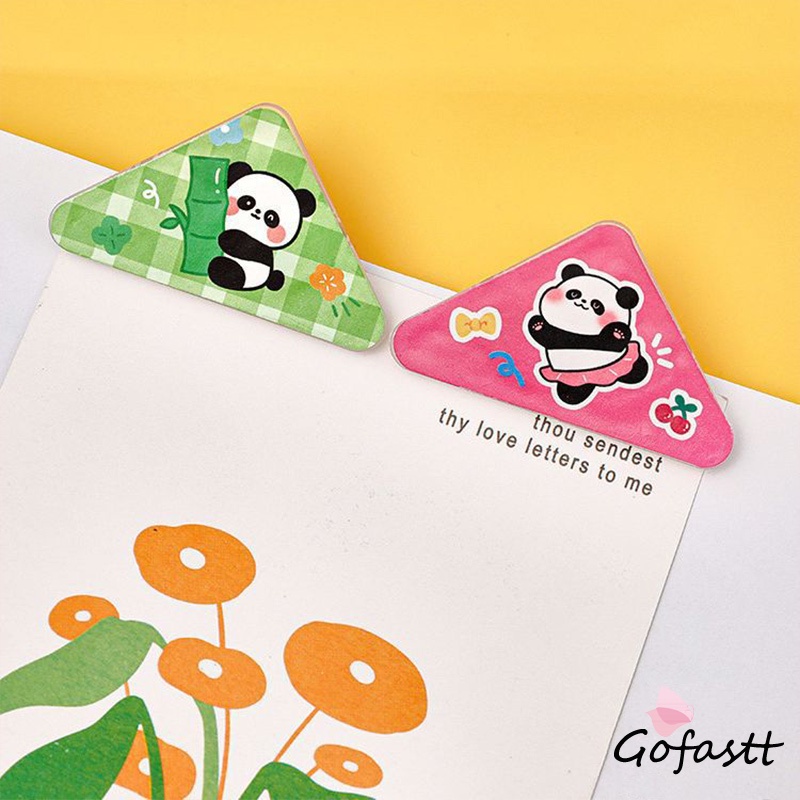 

Klip Segitiga Panda Kartun Klip Kertas Ujian Klip Sudut Buku Pegangan Klip Tiket Data-G