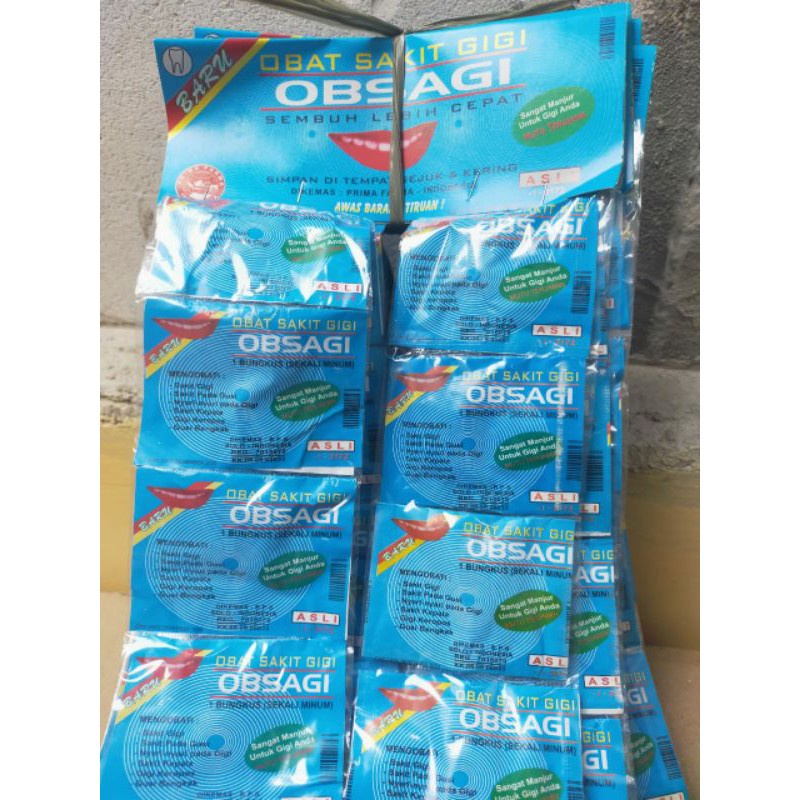 Ready COD Obsagi Obat Sakit Gigi isi 20 sachet Berkhasiat Obat Herbal Nyeri Sakit Gigi Berlubang dan