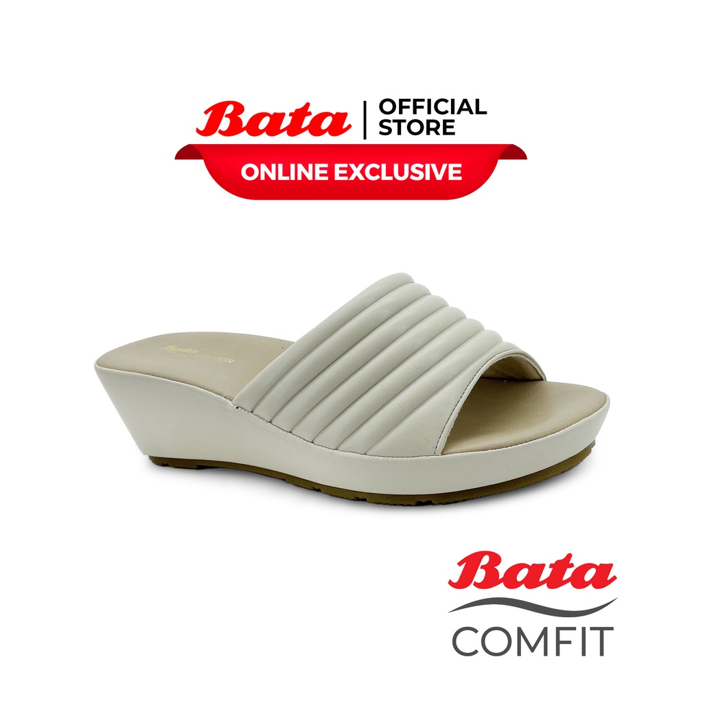 BATA COMFIT [Online Exclusive] Sepatu Hak Wanita Sendal Ivory - 6808049