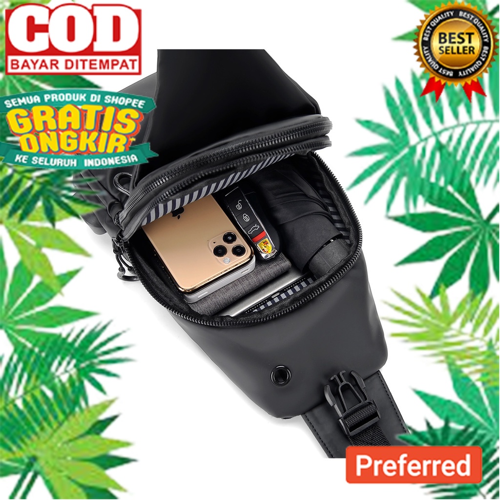 WEIXIER X304 Tas Selempang Bahu Pria Shoulder Bag USB Port WX-OS// HAND BAG / TAS TANGAN MURAH / TAS