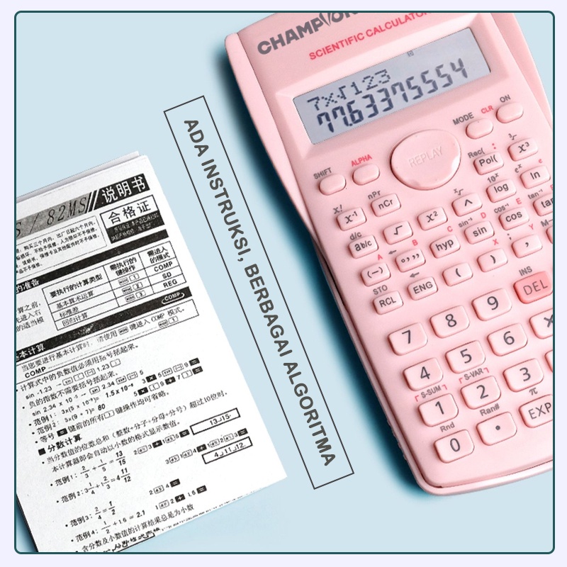 

YUH Kalkulator Scientific Ilmiah 240 5 Warna Calculator Ujian Sin Cos Tan Function 240 - Qiqi