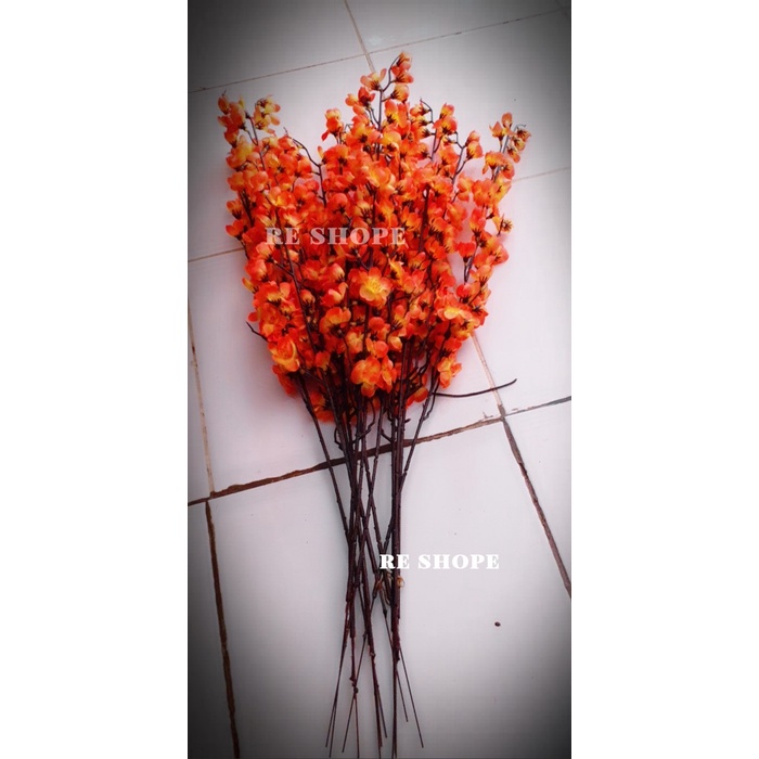 bunga sakura plastik bunga hias bunga sakura meihua artificial grosir - pink