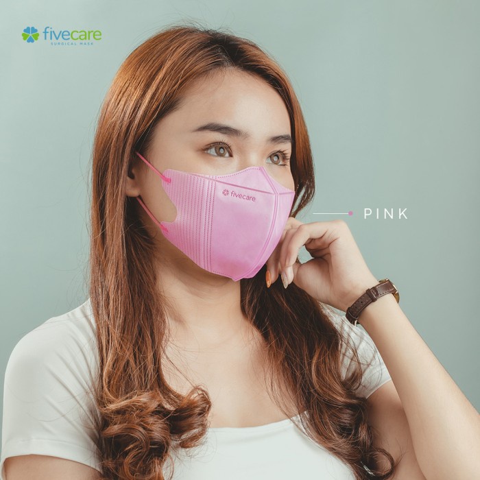 Masker Duckbill Fivecare 4ply Medis isi 50 pcs / Masker duckbill 4ply - Black
