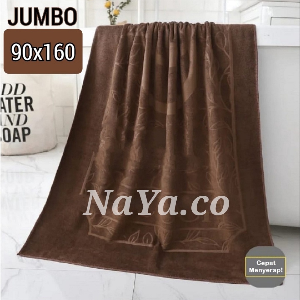 Handuk Mandi Dewasa Jumbo Menyerap Air Handuk Microfiber 90x160 Handuk Pria Wanita Dewasa Lembut