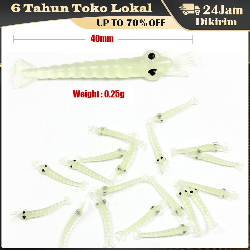 Udang Palsu / Tiruan Umpan Pancing / Umpan Pancing Udang Tiruan