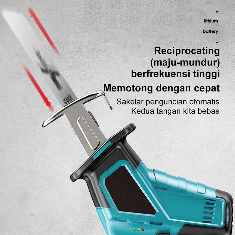 Khamaja Chainsaw Gergaji Rantai  Elektrik Mini Portable Genggam Lithium 24v gergaji mesin Baru