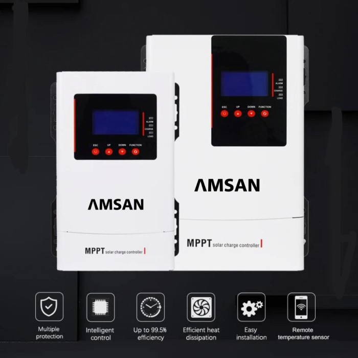 MPPT AMSAN 60A 100A 30A AE Series SCC Solar Charge Controller