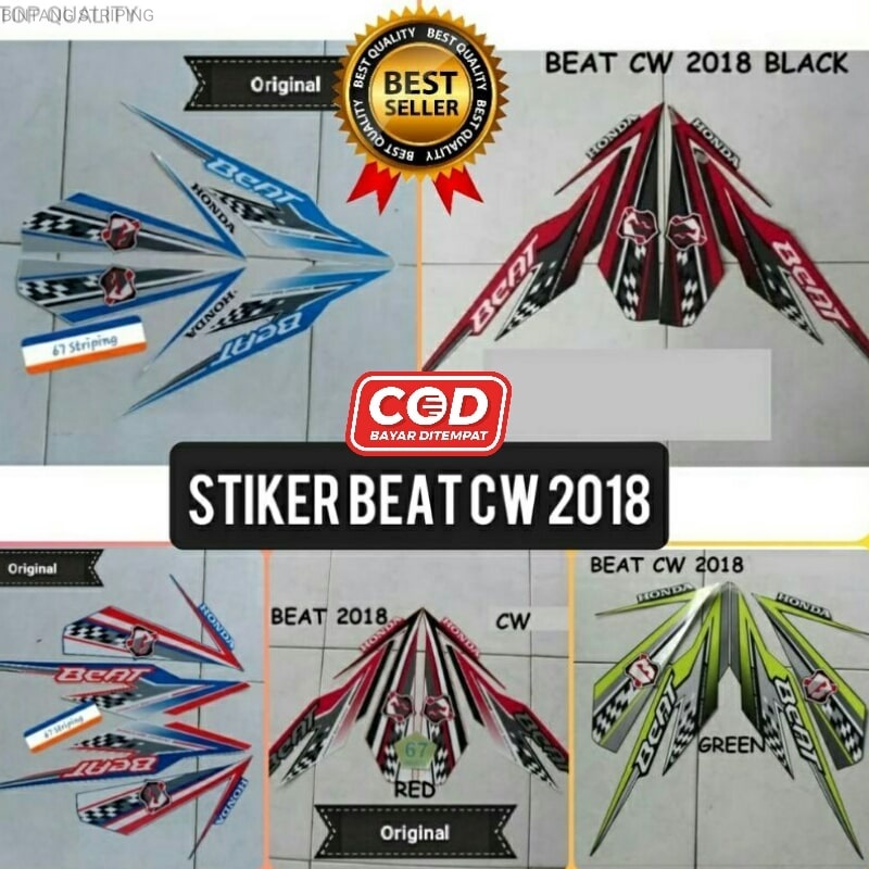 Stiker sticker Striping Motor Honda Beat CW 2018