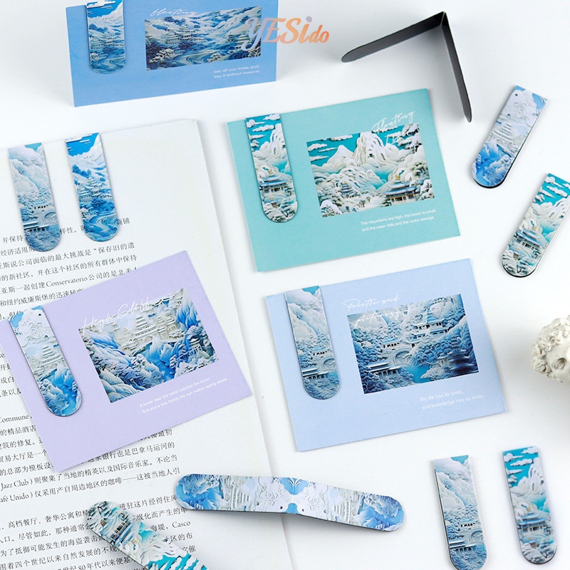 

COD✨ Penanda BukuiPembatas Buku MagnetikGaya Nasional Kreatif PembatasBuku Lukisan Minyak Tempat Halaman Kertas Dua Sis-YES