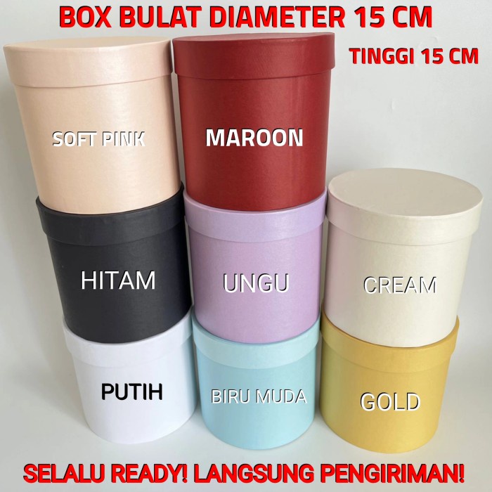 

HARDBOX D15 / BOX BUNGA DAN HADIAH / BOX BULAT GROSIR - Pink