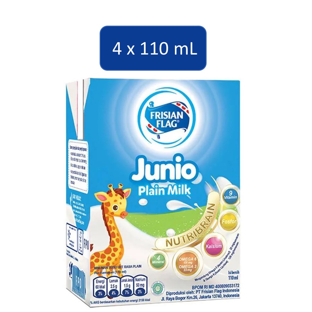 Frisian Flag Junio Susu UHT Plain 4 x 110 mL