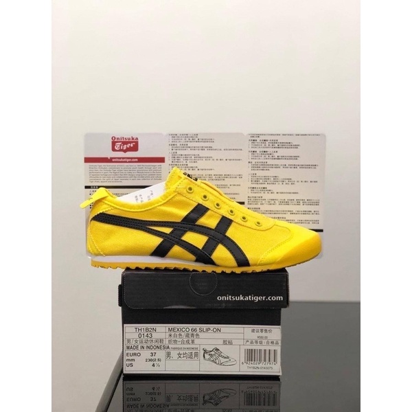 Sepatu Onitsuka Slip On Kill Bill / Yellow Black
