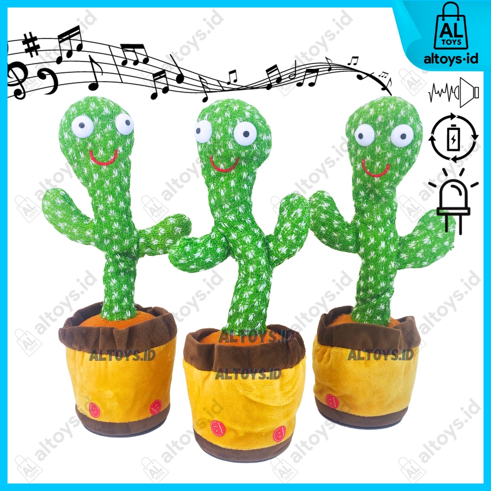 Mainan Dance Kaktus Goyang Bernyanyi Dan Menirukan Suara Mainan Pohon Goyang MAINAN ANAK ANAK POHON 