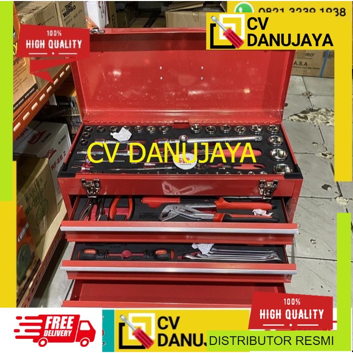 TOOL KIT SET / TOOL BOX SET / TOOL BOX KOTAK BRANKAS ALAT BENGKEL 105PCS TS-105 TS105 WIPRO
