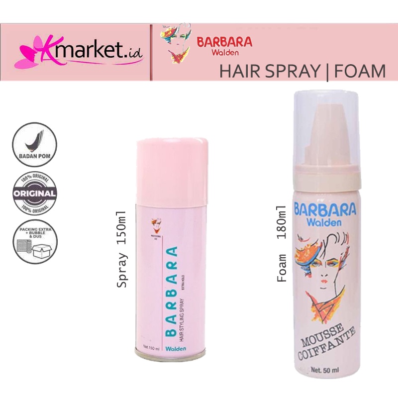 BARBARA HAIR FOAM, MOUSSE & SPRAY - Styling Rambut