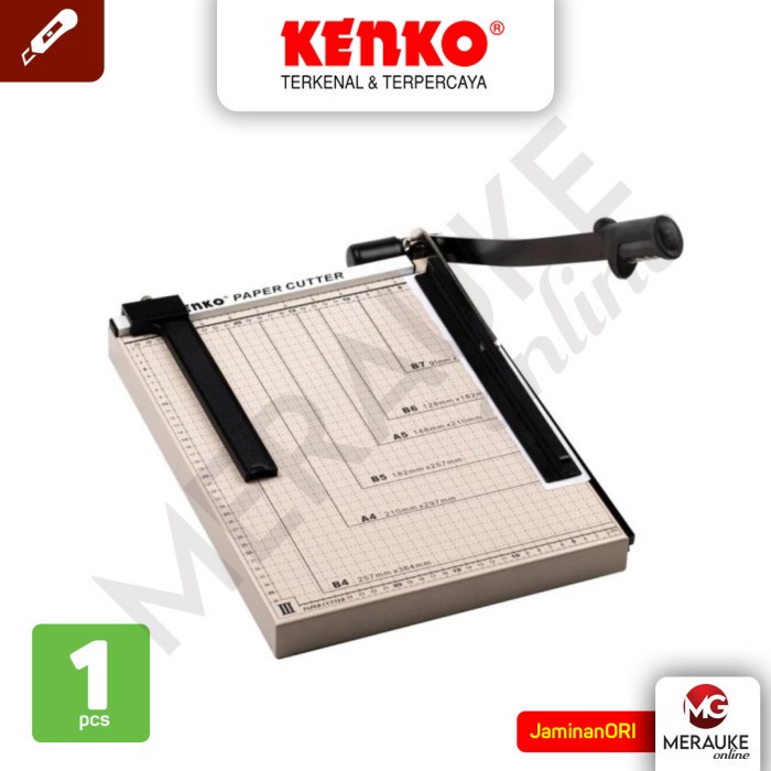 

KENKO Paper Cutter / Pemotong Kertas Ukuran B4 15" x 12" Metal Base
