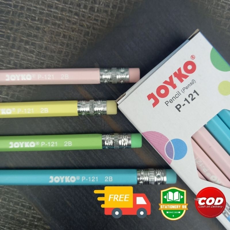 

CLEAN- Pensil 2B JOYKO/Pensil Joyko P 121/Pencils/Alat Tulis/Pensil Ujian 2B/Pensil JOYKO