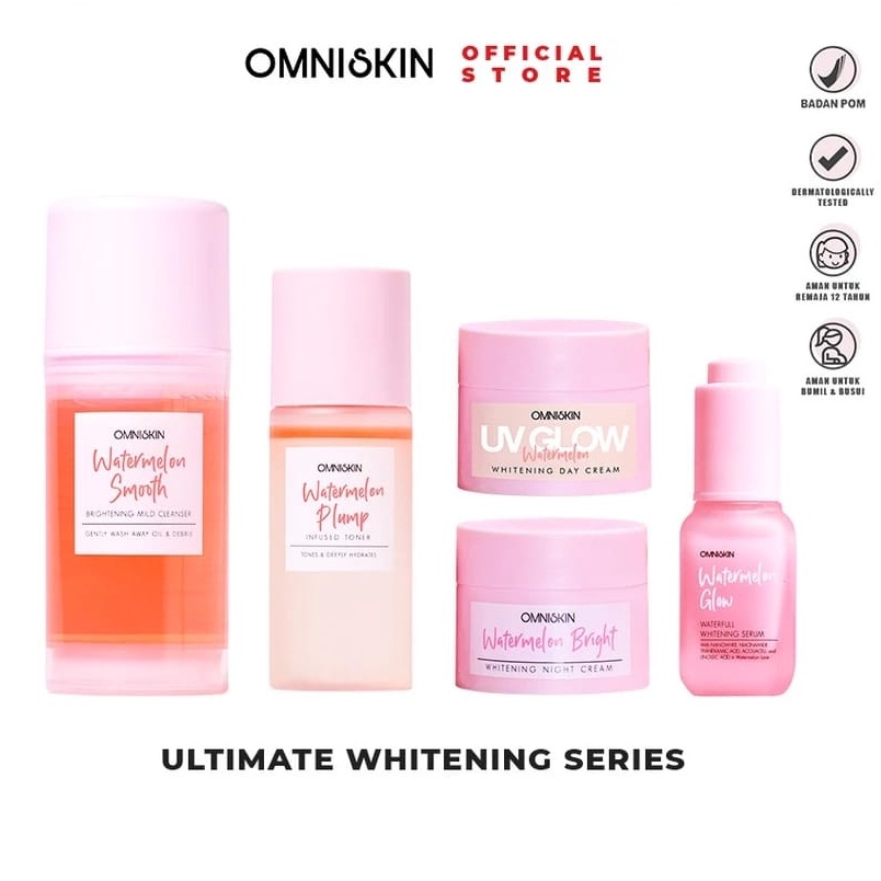 OMNISKIN Whitening Watermelon Serum Toner Day Cream - Treatment Wajah Omniskin