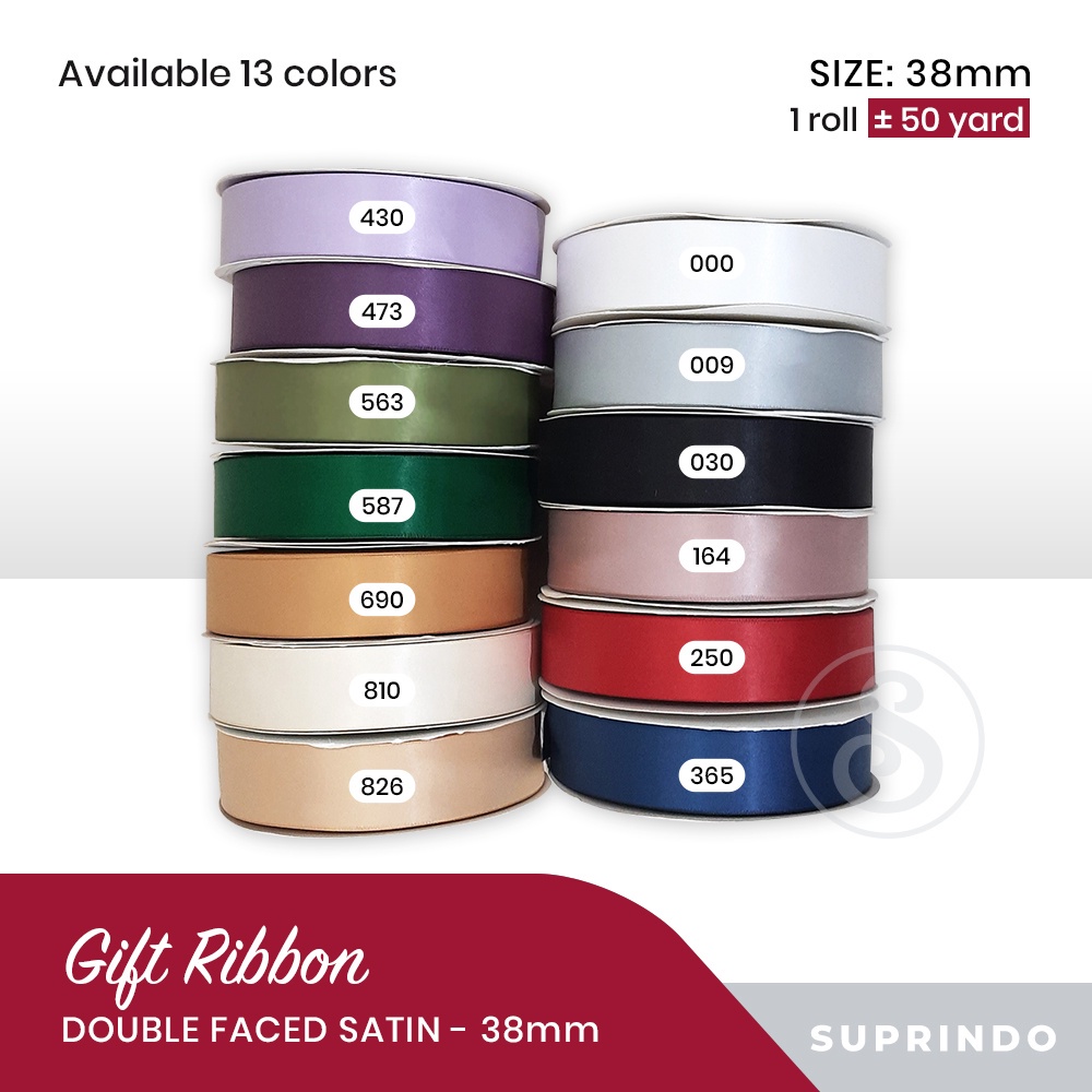 

50 YARD Pita Satin Import/ Double Faced Satin 38mm