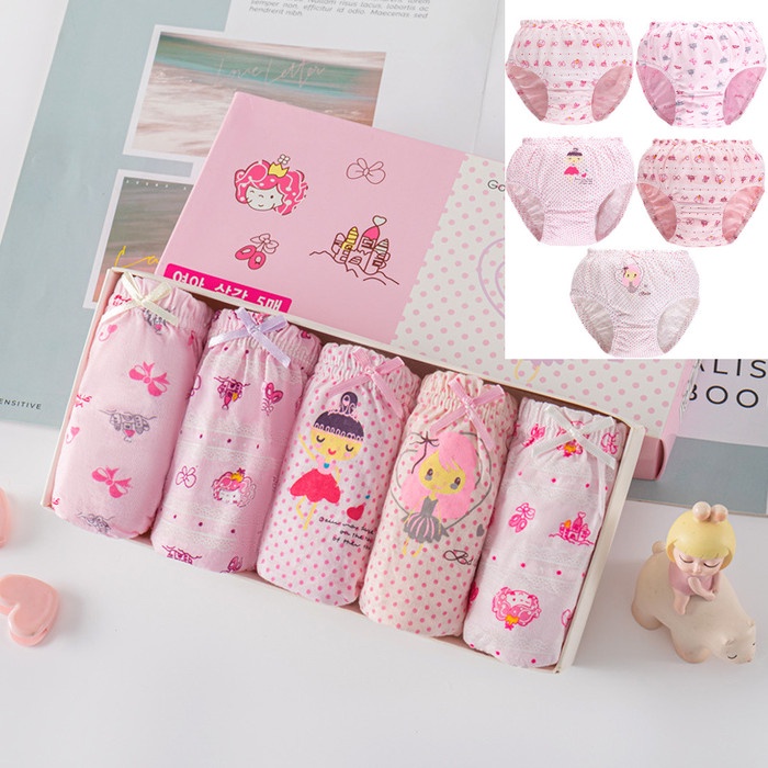 Celana Dalam Anak Perempuan Cewek CD Sempak Kolor Pakaian Dalam Katun - ST0082P, XL - SIZE 85