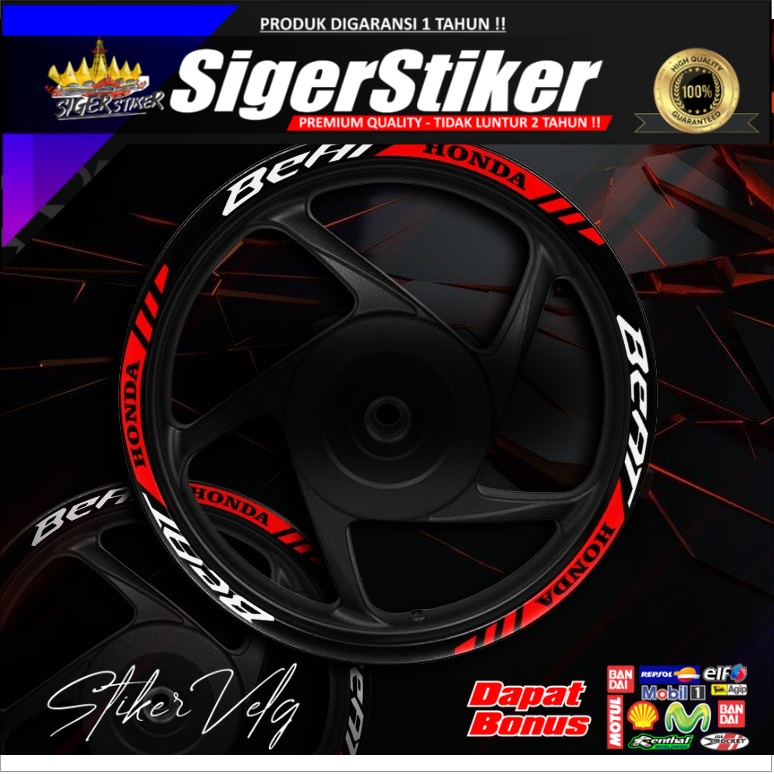 CUTTING STIKER STICKER LIS LIST RODA MOTOR BEAT- AKSESORIS MOTOR STIKER LIS BEAT STIKER VELG