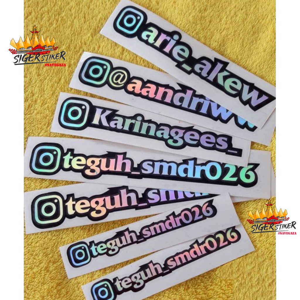 

Stiker HOLOGRAM IG, Stiker laptop Stiker Nama (BISA CUSTOM)