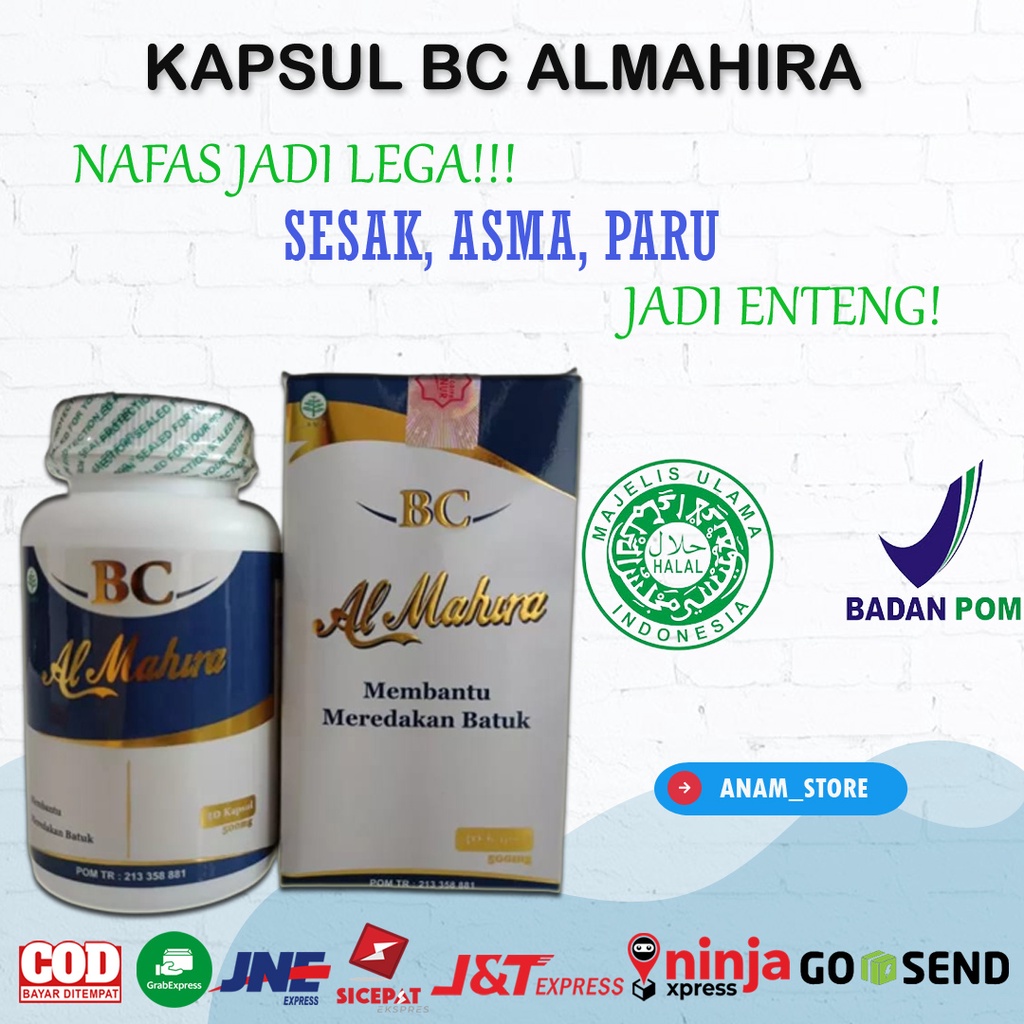 Kapsul BC Almahira Mengobati Asma Batuk Sesak Nafas Paru Original
