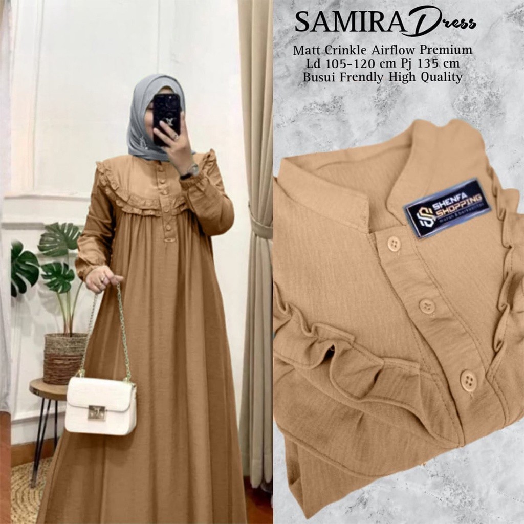 GAMIS JUMBO LD 120 BAHAN ADEM - GAMIS CRINKLE AIRFLOW PREMIUM
