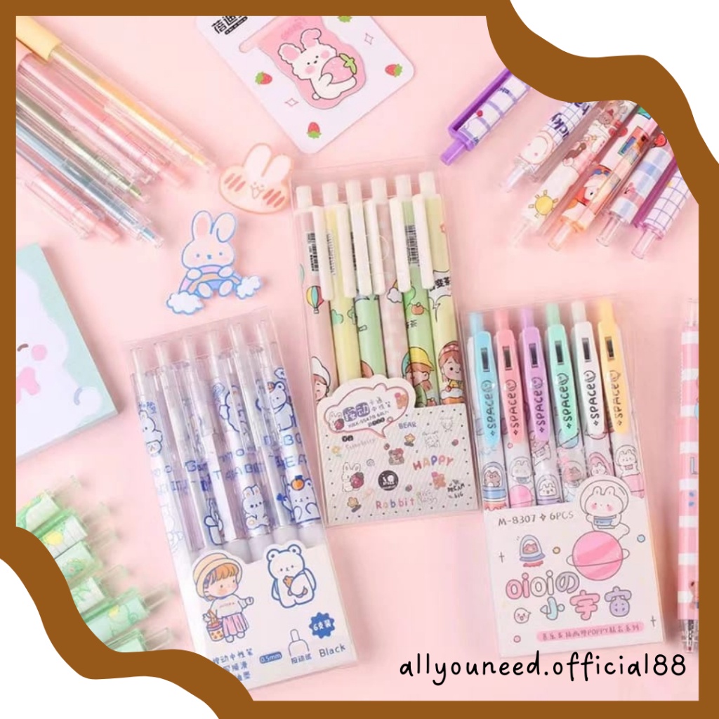

✿AYN✿ PULPEN GEL MEKANIK MOTIF CARTOON LUCU / PULPEN 1 PCS