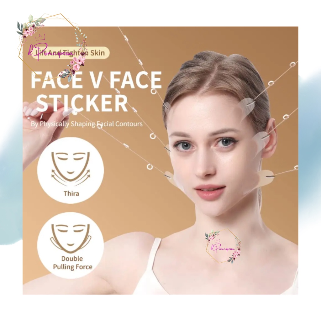 STICKER PENARIK WAJAH- FACE LIFT STICKER WITH RUBBER - STIKER WAJAH ANTI KERUT