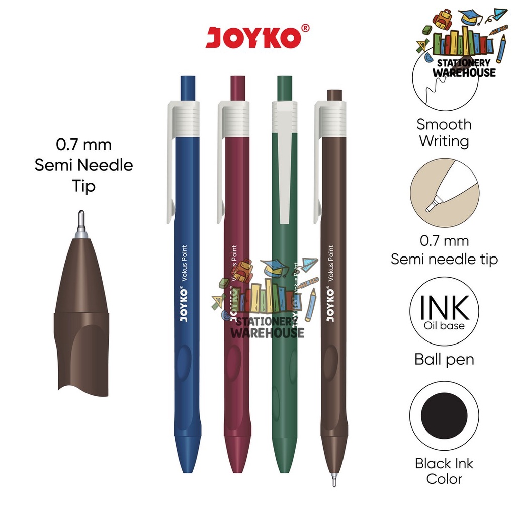 

Ball Pen Pulpen Pena Joyko BP-376 Vokus Point 0.7 mm