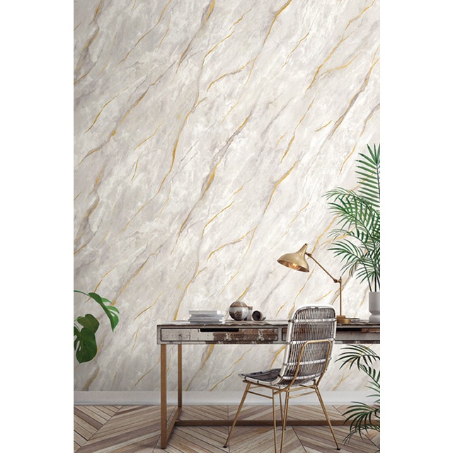 Wallpaper dinding kantor polos tekstur marmer simple premium korea 1meter X 15meter