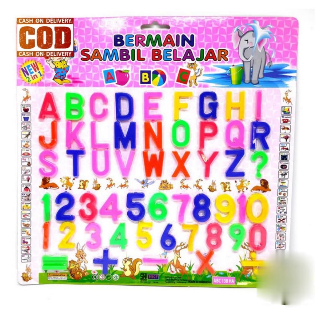 PROMO COD Mainan Anak Edukasi Huruf Dan Angka - Alphabets Numbers / Bermain Sambil Belajar Murah ABC