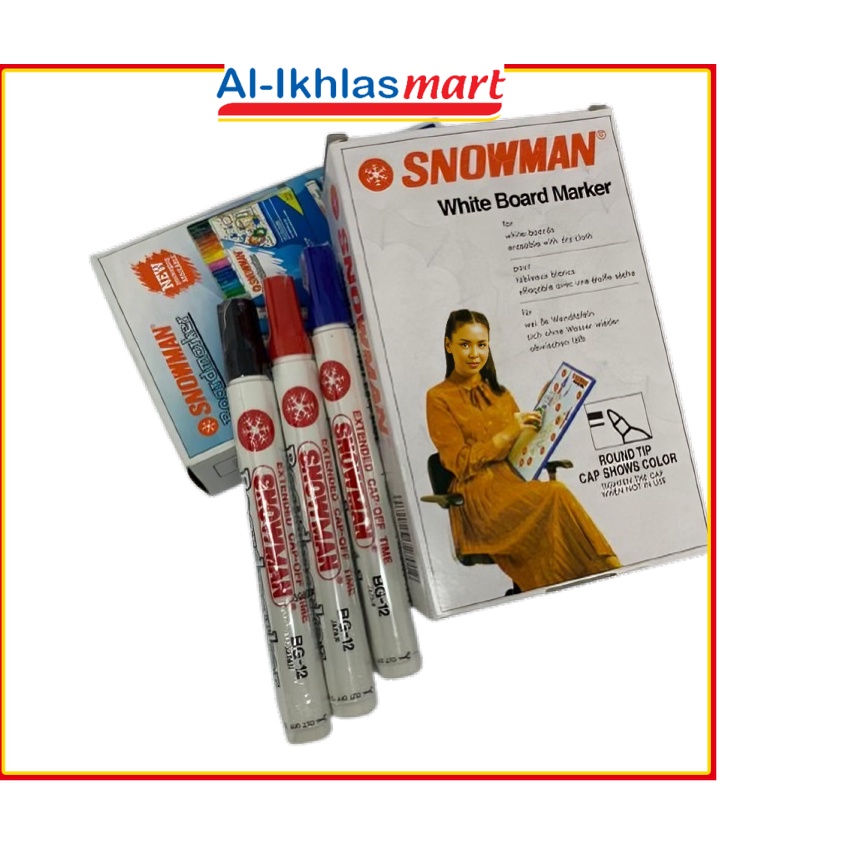 

Spidol Whiteboard Snowman BG 12 /pcs