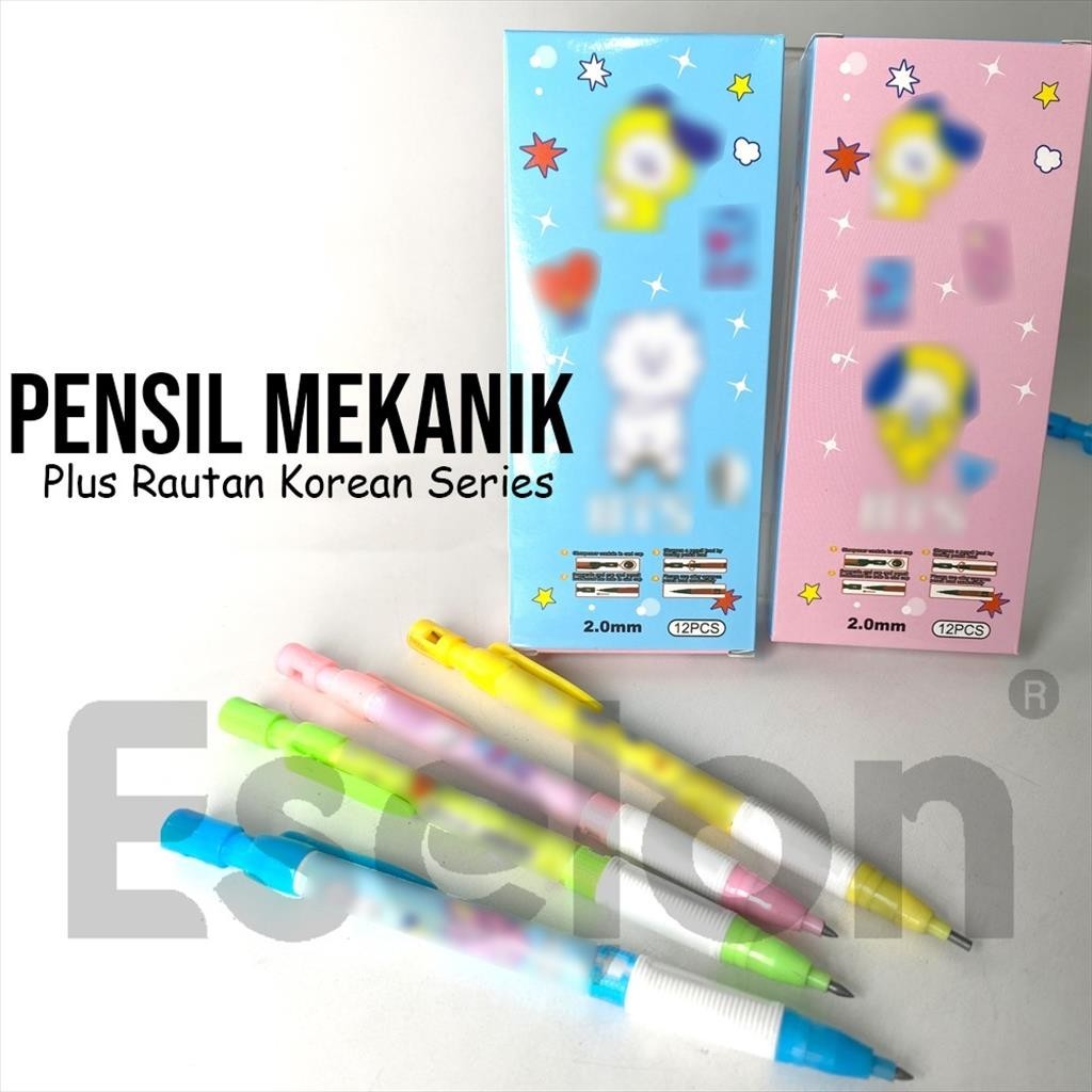 

[MaxMart] 12pcs Pensil Mekanik 2.0mm Korean Series / pensil fancy mekanik TR-2151
