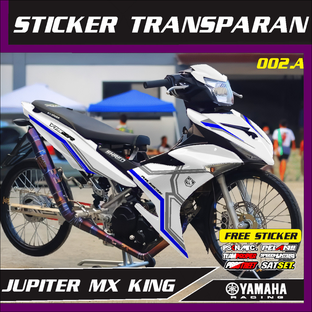 STRIPING TRANSPARAN MX KING 150 - STIKER MX KING 150 EDITION TRANSPARAN BENING MAXDECAL BRC 002