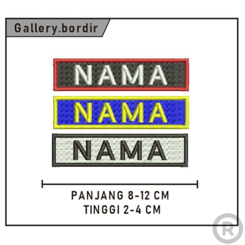 

Bordir bordir nama request | label nama custom | nama bordir sekolah Bordir Nama Custom