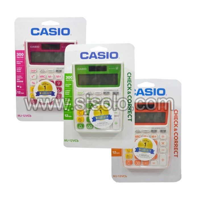 

Kalkulator Casio MJ-12VCB Desktop Calculator Original Check & Correct 12 Digit