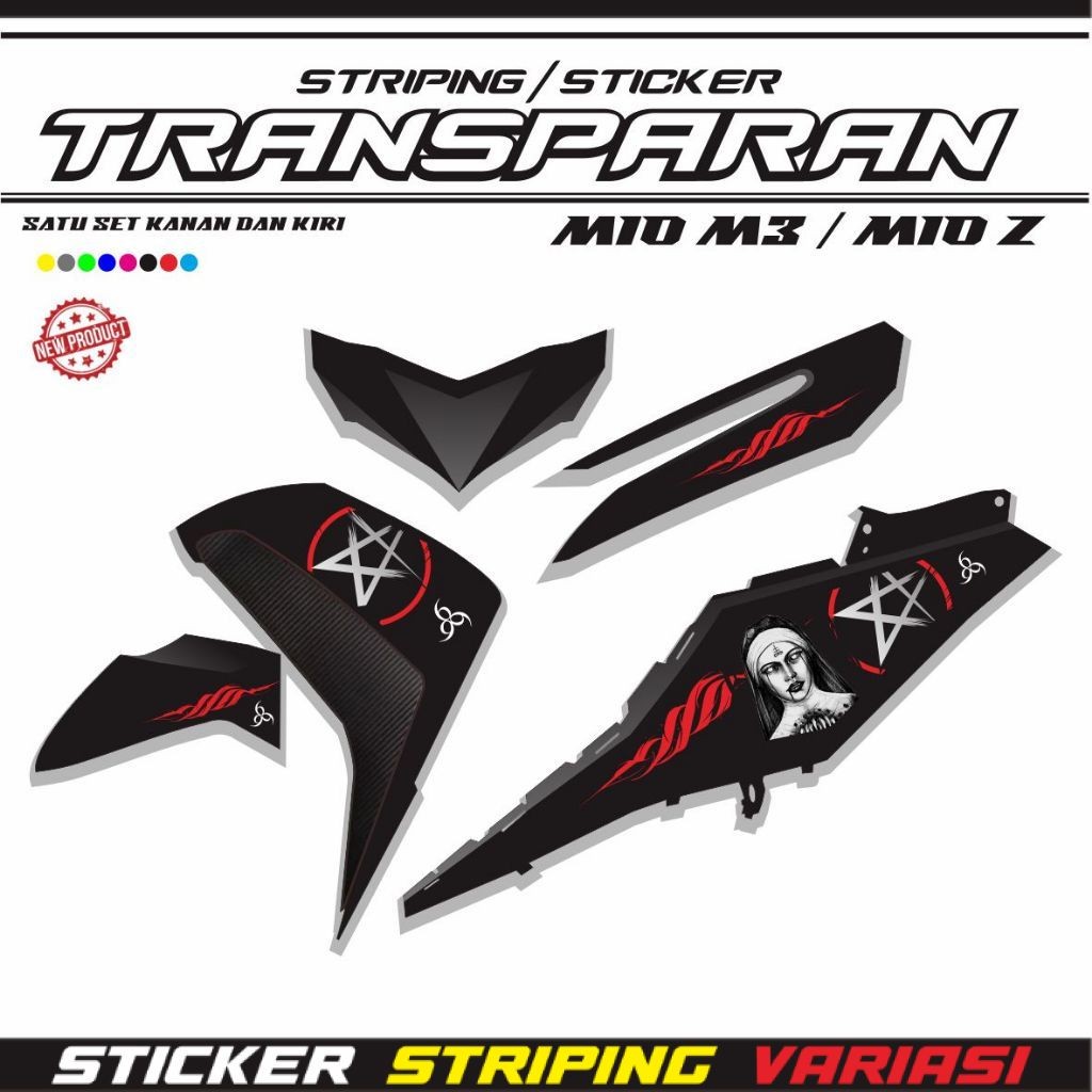 TRANSPARAN STIKER MIO M3 125/ STRIPING KEREN MOTOR MIO Z STIKER KEREN