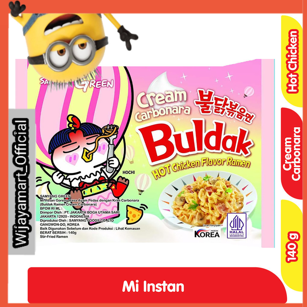

Samyang Mi Instan Ramen Buldak Krim Karbonara Ayam Pedas 140 g