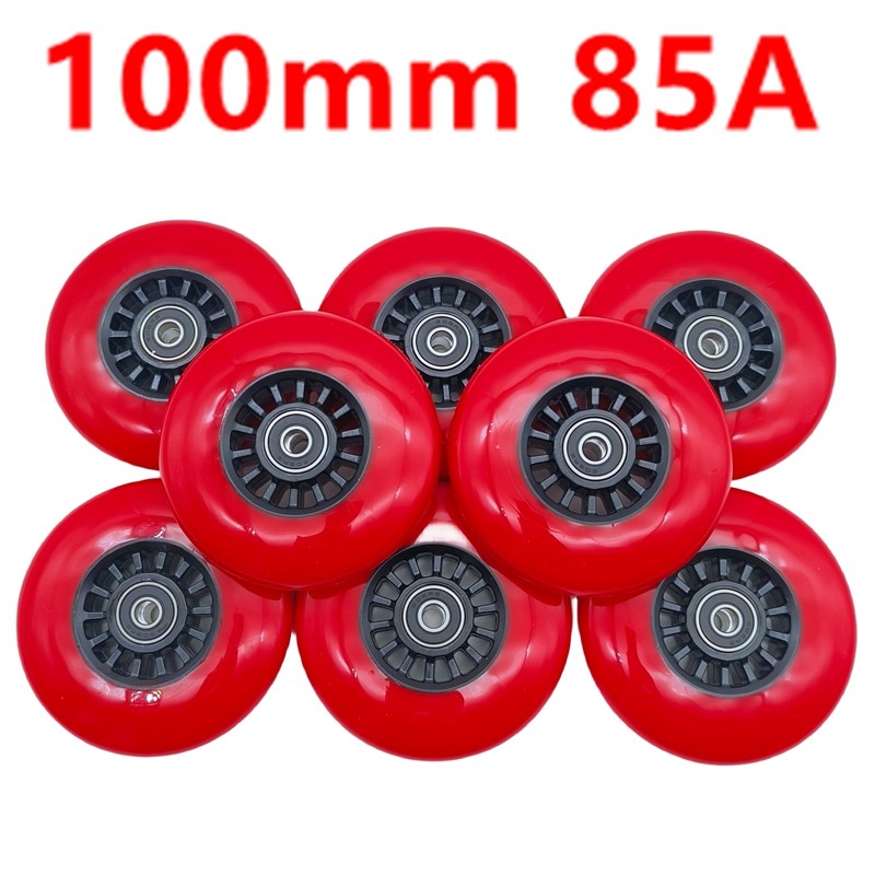 Free shipping speed wheel roller wheel 100mm with bearing 608rs 85a