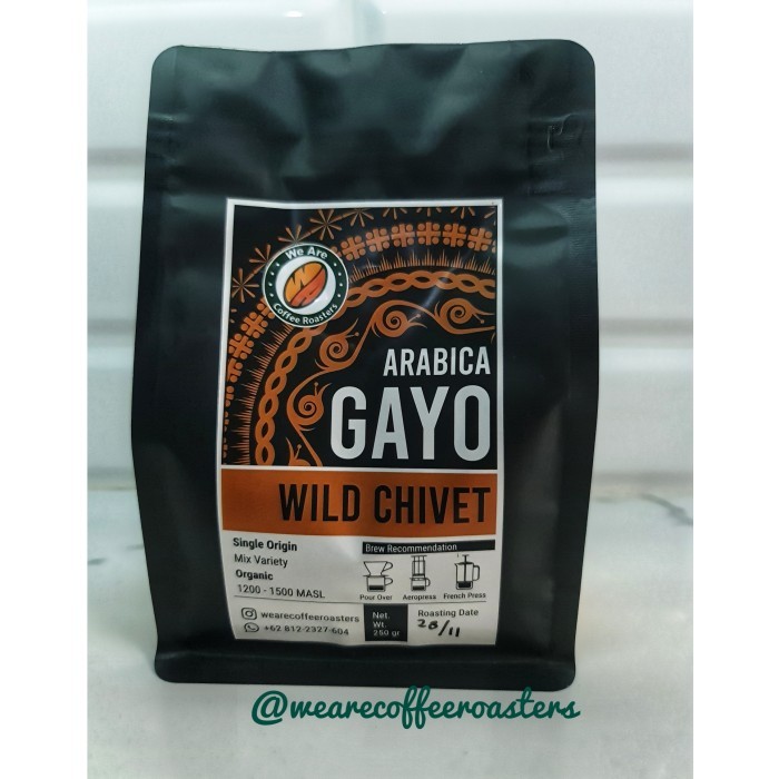 

READY STOCK!!! Kopi Single Origin Arabica Gayo Wild Chivet 250 gr - Whole Bean