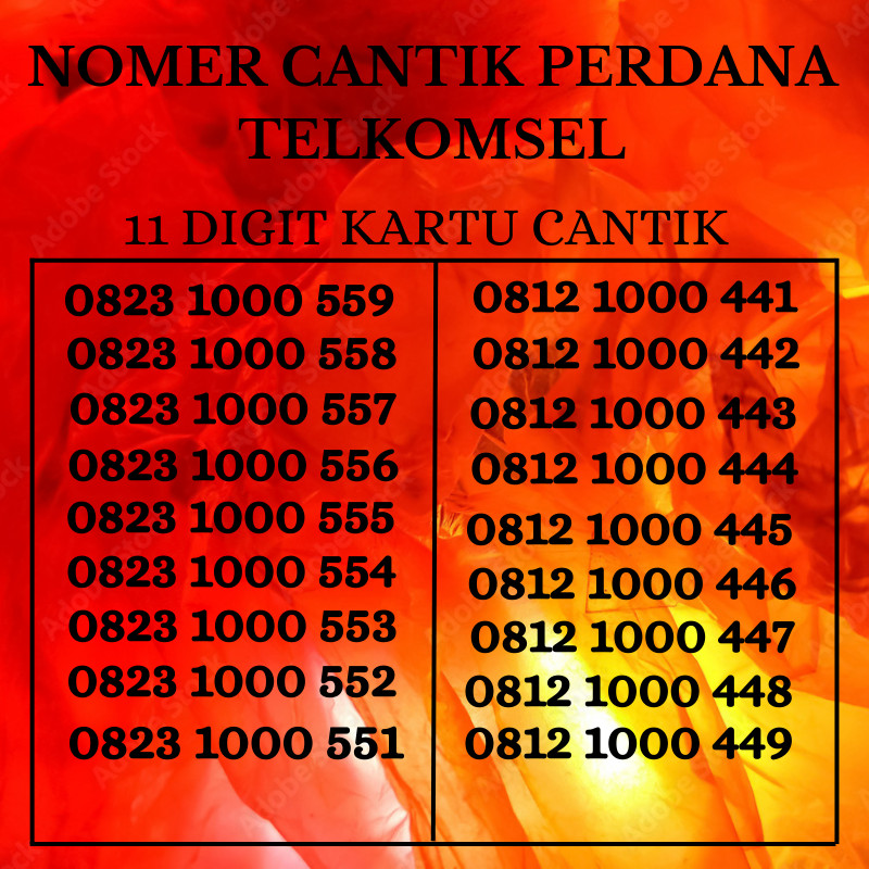 Nomer cantik terbaru telkomsel,produk terbaru dan terlaris nomer perdana telkomsel 11 DIGIT