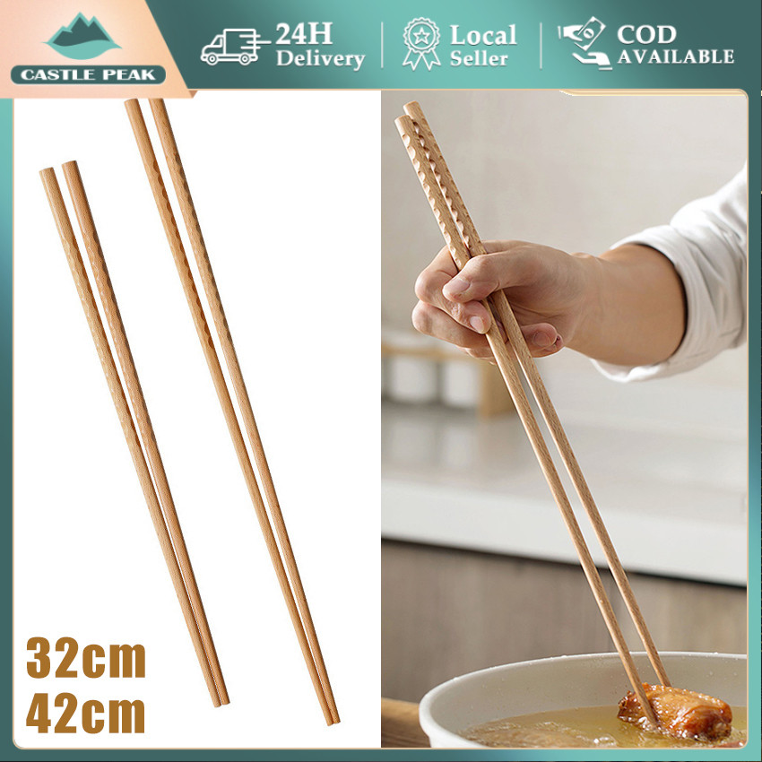 Sumpit kayu Panjang masak tumis bakmi hot pot/Sumpit Sukiyaki/Wooden Long Chopstick/Alat Makan Sumpi