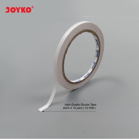 

DOUBLE TAPE PEREKAT 2 SISI JOYKO 6 MM X 15 YARD 1/4 INCH SIDED LEM PEREKAT TIP SUPER KUAT MURAH BLUE