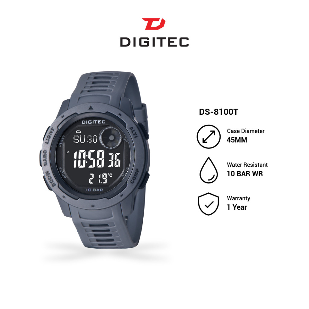Original DIGITEC Jam Tangan Digital Pria DS-8100T Sport Watch