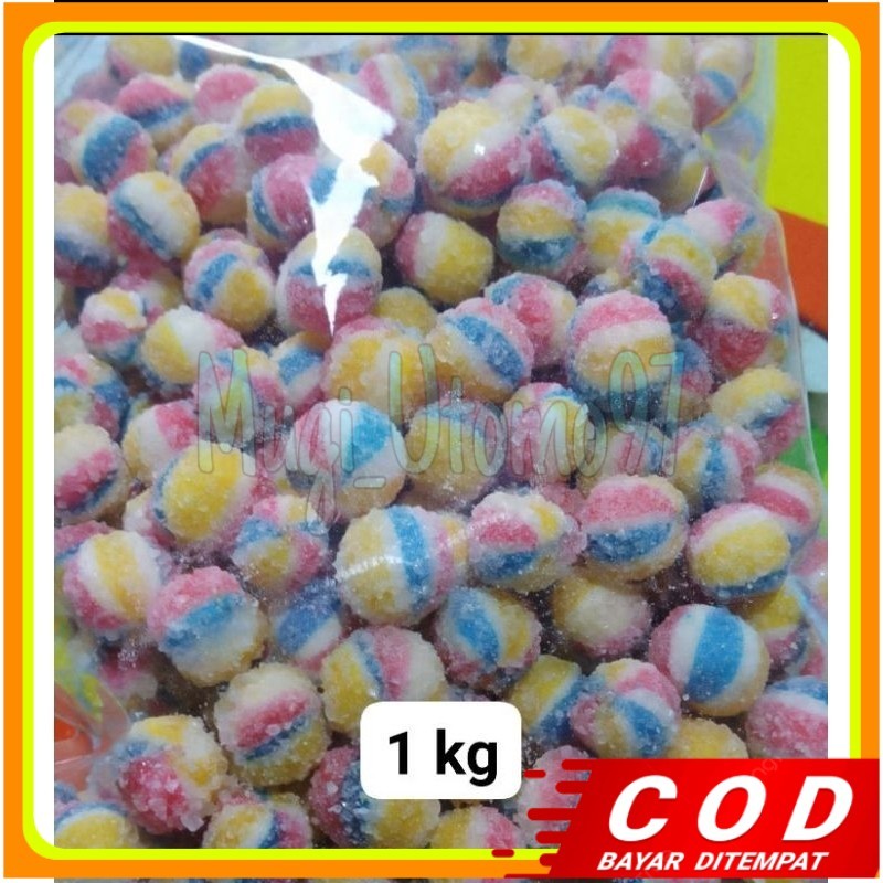

Permen Marble Bola Pelangi 1 kg halal